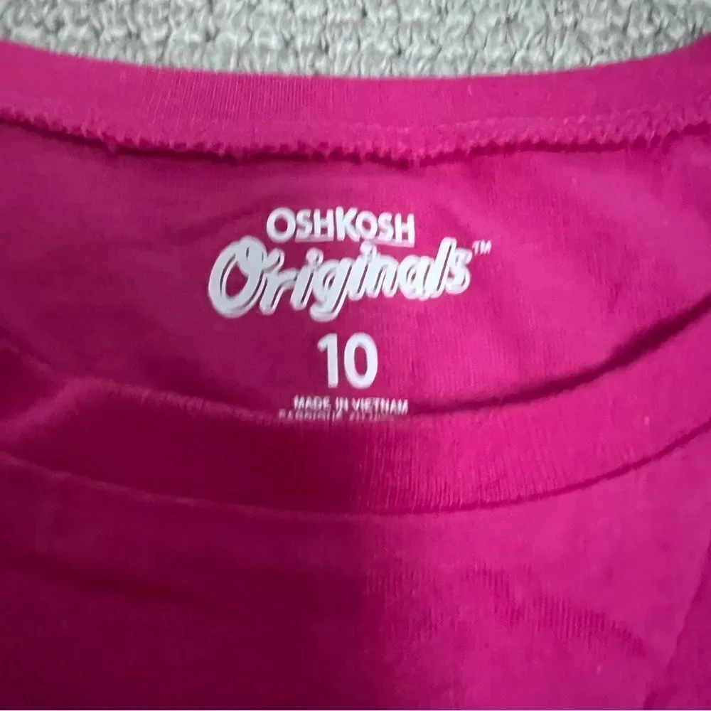 🍭6/$30 New OshKosh Girl’s Pink Butterfly Graphic Long Sleeve Tee - 10